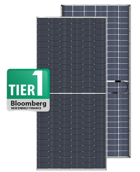 Panel solar bifacial de 630 Wp